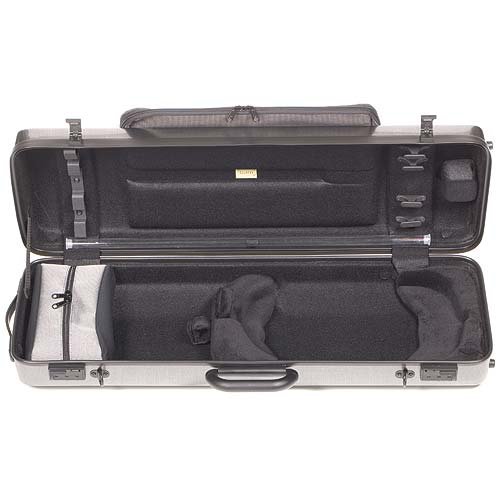 Bam Hightech 2112XL 44 Violin Case with Tweed-Look Exterior and Large Music Pocket