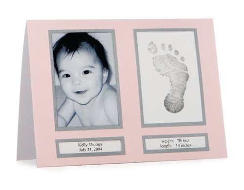 Pearhead 60020 - Babyprints Geburtskarten pink
