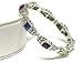 Glass Stone Silver Multi Color Stretch Bracelet Fashion Jewelry
