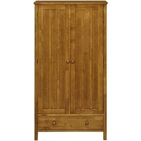Mission - style Five - shelf Bookcase With Wood Doors, 5-SHELF, HONEY