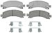 ACDelco Silver 14D974ACH Ceramic Rear Disc Brake Pad Set with Hardware