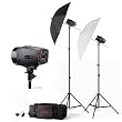 LEINOX 2x 150WS Studioblitz Set "Mini Master Pisces", 2x Blitz K-150 (150WS) / 2x Lampenstativ / 1x Reflexschirm / 1x Durchlichtschirm / 1x Funk-Blitzausl�ser Set / 1x Transporttasche (hergestellt von Godox)
