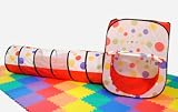 Polka Dot Rectangular Play Tent House /w Tunnel & Tote: 2 Piece