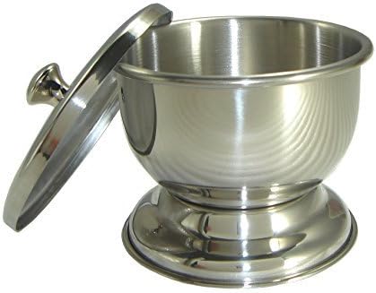 SimplyBeautiful Deluxe Chrome Shaving Bowl With Lid *New*