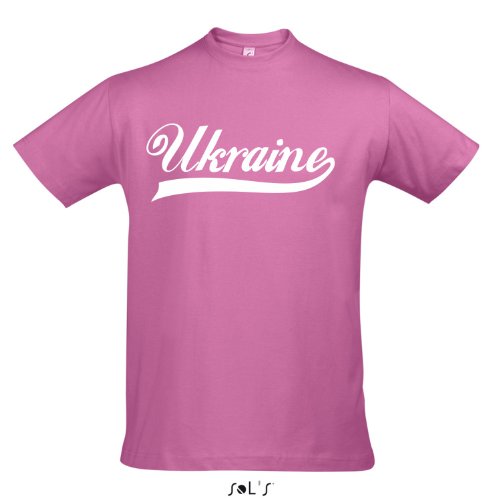 T-Shirt – Ukraine Oldschool Ukraine LÄNDERSHIRT EM / WM FAN Trikot S-XXL , Orchid pink – weiß , S