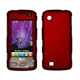Premium Red Rubberized Snap-On Cover Hard Case Cell Phone Protector for LG  ....