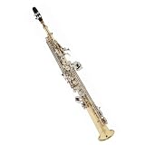 Cecilio 2Series Gold Lacquer Brass w / Nickel Plated Keys Soprano Saxophone w / Case and Accessories - B00158CCSE