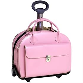 Buy McKlein USA W Series Glen Ellyn Leather Detachable Ladies Briefcase in Pink 94369 by McKlein USA