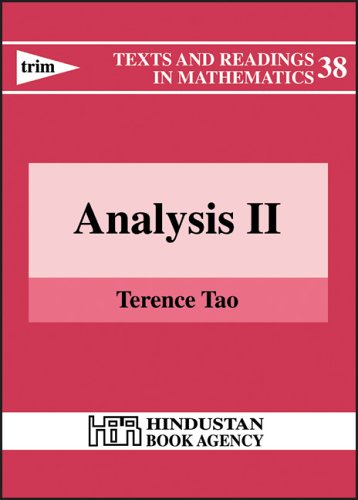 Analysis II (Texts and Readings in Mathematics, No. 38) (v. 2)