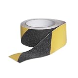 Camco 25405 2 x 15' RV Non-Slip Black and Yellow Grip Tape for Steps by Camco