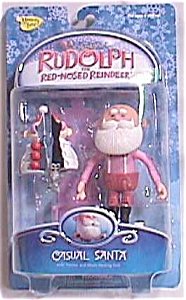 Rudolph the Red Nosed Reindeer Casual Santa Action Figure with Misfit Nesting Doll