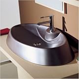 Rugby 66/R Above Counter Single Hole Bathroom Sink in White