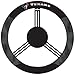 Fremont Die NFL Houston Texans Poly-Suede Steering Wheel Cover, Fits Most Standard Size Steering Wheels, Black/Team Colors
