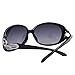 Weixinbuy Women's Retro Eyewear Oversized Square Frame Sunglasses Black