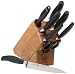 J.A. Henckels Twin Five Star 9-Piece High-Carbon Stainless-Steel Knife Set with Block