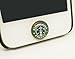 Kids Gift 1pc Glass Epoxy Transparent Times Gems Starbucks Coffee iPhone Home Button Sticker for Iphone 4,4s,4g,5,5c, iPad 2,3,4 iPad mini Buttons Cell Phone Charm