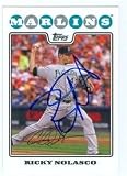 Ricky Nolasco Autographed/Hand Signed Baseball Card (Florida Marlins)