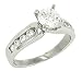 Jewelry : Round Channel Diamond Engagement Ring .36cttw (CZ ctr)