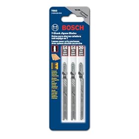 BOSCH T503 3 Piece Bi-Metal T-Shank Laminate Flooring Jig Saw Blade Set by Bosch