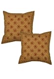 2 Handmade Cushion Covers Indian Antique Vintage India