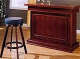 Cherry Finish Game Bar With 2 Barstools