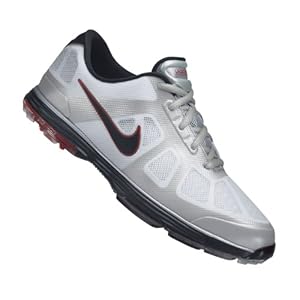 Nike Golf Men's Nike Lunar Ascend Golf Shoe,White/Black/Action Red/Granite,10.5 M US