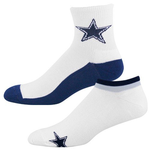 Dallas Cowboys White-Navy Blue Two-Pack Socks