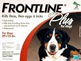 Frontline Plus, Dogs 89-132 lbs, 3 Tubes