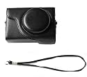 Hard Leather Case for Canon Powershot SX200  SX210,A1100,A3100,A3000,A495,A490 IS Digital Camera (Black)
