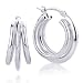 Sterling Silver Triple Hoop Earrings
