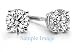 Prong Set 18K White Gold Round Diamond Stud Earrings (4.00 ct. t.w.)