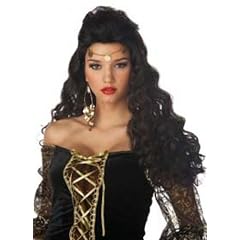 Schwarze Per�cke mit Locken