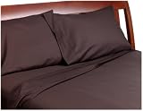 Wamsutta 360-Thread-Count Classic Supima Twill Queen Flat Sheet, Coffee Bean