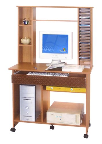 HOME & OFFICE CHERRY WOOD COMPUTER DESK HO-HI218