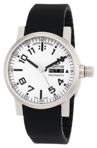 Fortis Men's 623.22.42 SI.01 Spacematic Automatic Day and Date Silicone Strap Watch