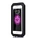 iPhone 6S Case, iPhone 6 Case, Joopapa Shockproof Dustproof Waterproof Aluminum Alloy Metal Gorilla Glass Cover Case For Apple iPhone 6S/6 4.7 inch (Black)