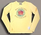 Juicy Couture - New Juicy Couture "Royal Duchess" Crystal Embellished Long Sleeve Tee YELLOW