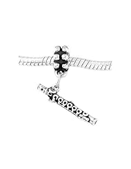 Sterling Silver Medium Size Woodwind Instrument Flute Dangle Bead Charm