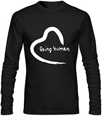 Men's Logo Design Baseball Tee Being Human S Black