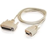 C2G / Cables To Go 03019 DB25 Male to DB9 Female Serial RS232 Null Modem Cable, Beige (6 Feet/1.82 Meters)