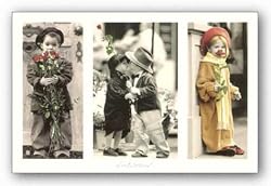 Little Friends Triptych by Kim Anderson 36"x24" Art Print Poster