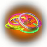 100 Glow Sticks by GloSticks, 200mm x 5mm Glow Bracelets, 100 Connectors, Great Glow Sticks
