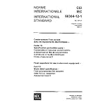 IEC 60384-12-1 Ed. 1.0 b:1988, Fixed capacitors for use in electronic equipment. Part 12: Blank detail specification: Fixed polycarbonate film dielectric metal foil d.c. capacitors. Assessment level E