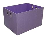 Zeller 14104 Aufbewahrungsbox, faltbar, Baumwolle 35 x 27 x 22 cm, lila