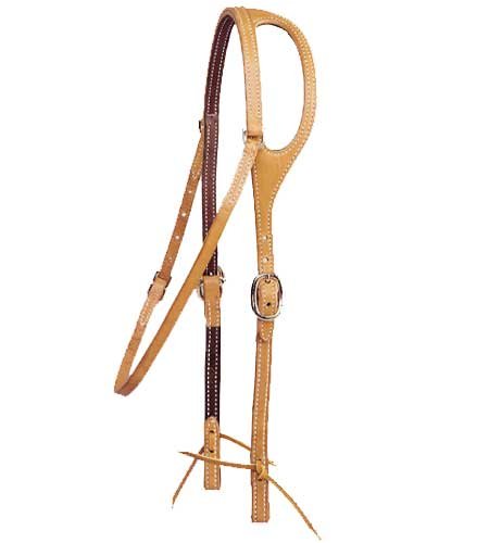 Shaped Ear Harness Leather Headstall