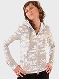 Etnies BLUE MOON HOODIE WMS ZIP HOOD FLEECE Women Zip Hooded Zipper Pullover, white