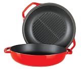  : Kinetic Color Cast 4.86-Quart Casserole with Grill Pan Lid