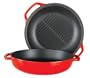 Kinetic Color Cast 4.86-Quart Casserole with Grill Pan Lid