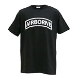 New US Airborne 173rd Cotton T-Shirt - Black