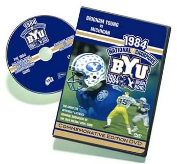 Buy NCAA 1984 BYU National Champions - Brigham Young Cougars vs Michigan Wolverines - Holiday Bowl DVD by Team Marketing